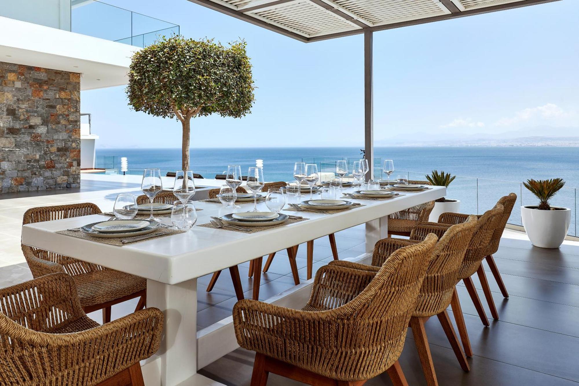Beachfront Villa In Crete - Epavli Luxury Villa อาเยีย เปลาเยีย ภายนอก รูปภาพ